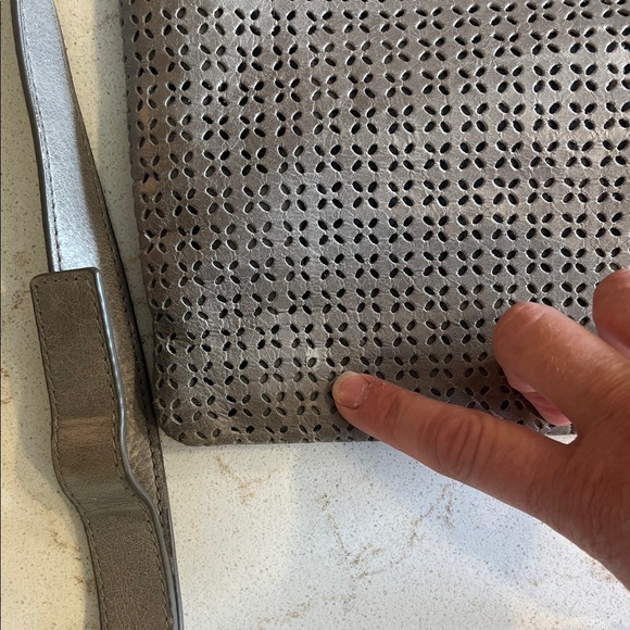 HOBO Charcoal Perforated Crossbody Bag - Picture 6 of 7